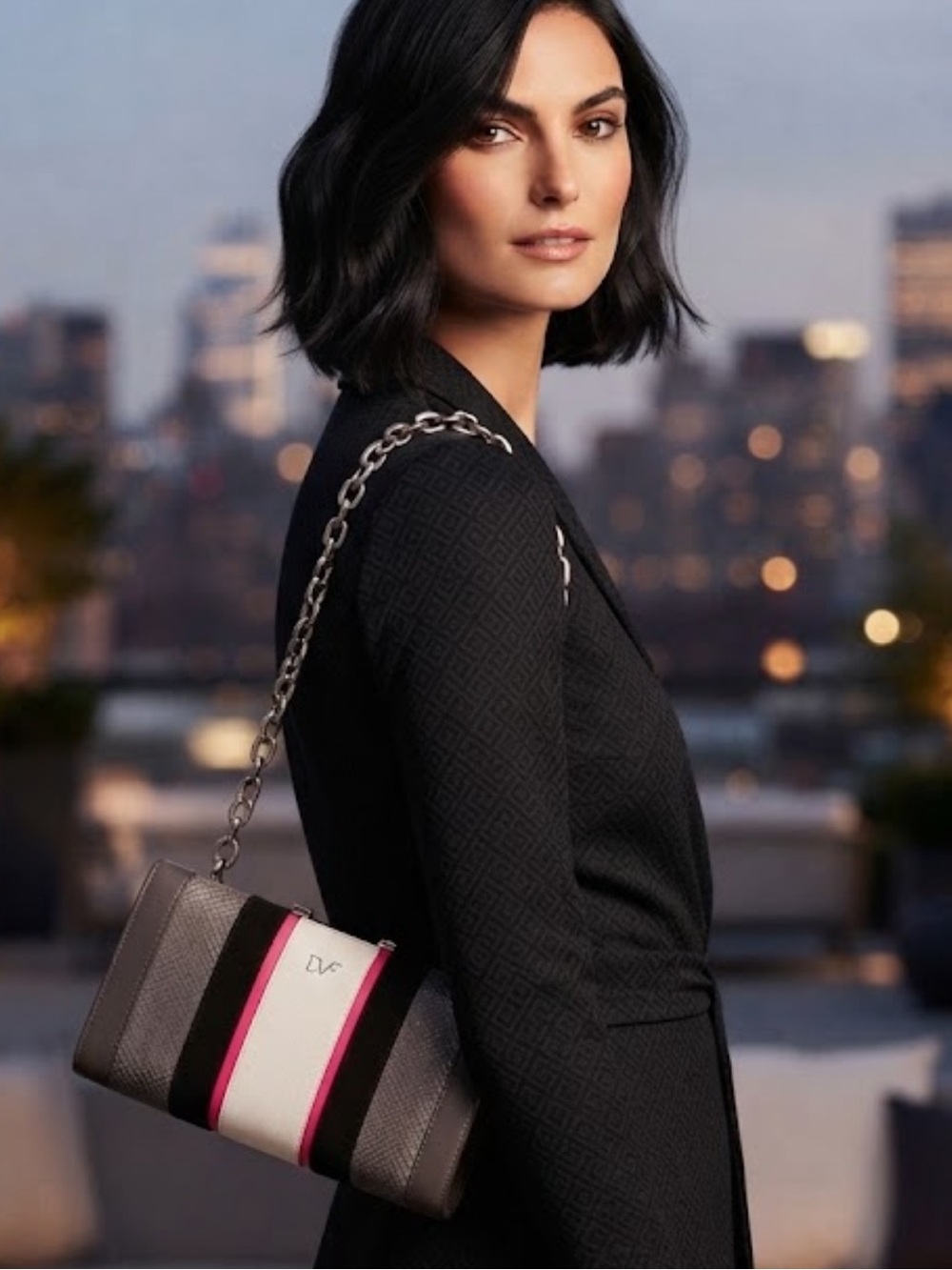 NWT Diane von Furstenberg Harper Leather Clutch Shoulder Bag